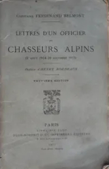 Lettres d'un officier de chasseurs alpins