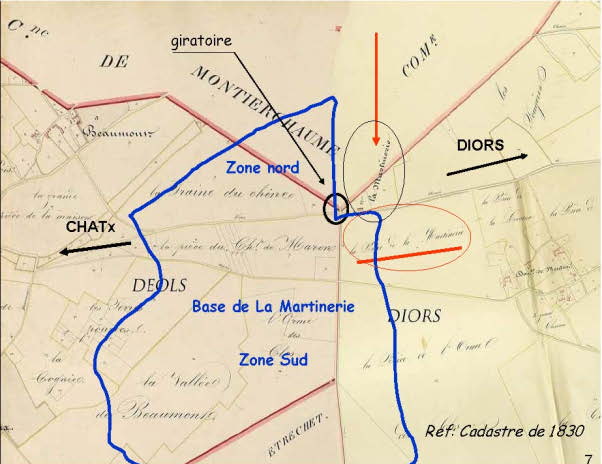 Lieu-dit La Martinerie en 1830