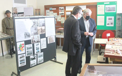 Presentation of our WW1 trenches diorama made by students from the Elementary School of Diors