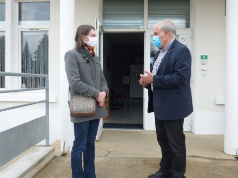 Visite des locaux de l’association par la directrice des archives de l’Indre