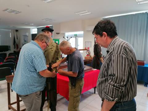 La préparation de l’exposition le vendredi avec Didier, Georges et Michel