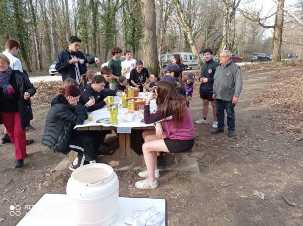 Les cadets après la course d’orientation