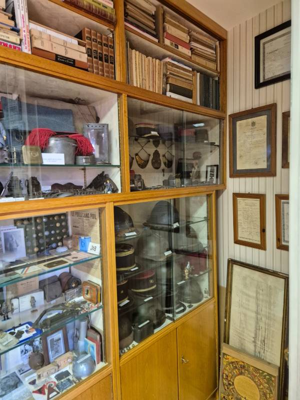 A small selection of the objects and documents donated by Ms. Petit