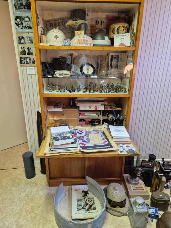 A small selection of the objects and documents donated by Ms. Petit